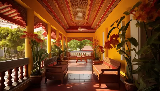 A Touch Of Thai For Your Front Porch Ceiling Design