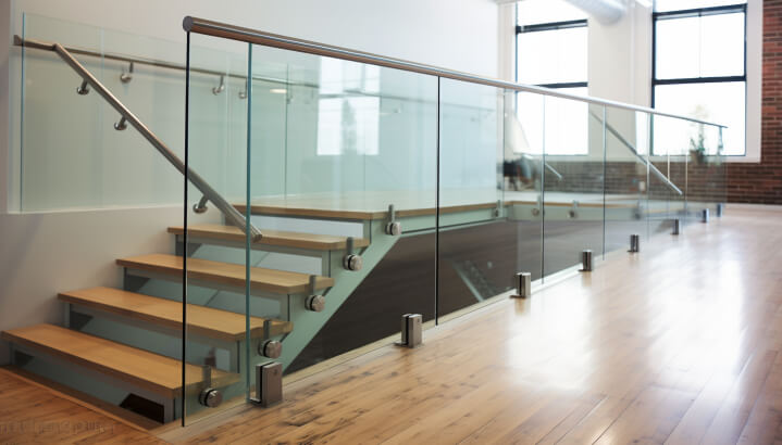 Bolted Clear Sheet Glass Railing Design