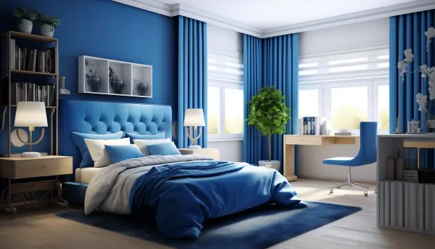 Brighten Your Bedroom with Royal Blue