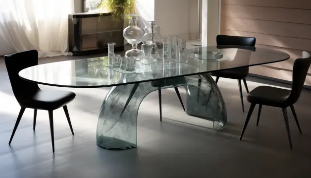 Ceramic Glass Dining Table For Tableware