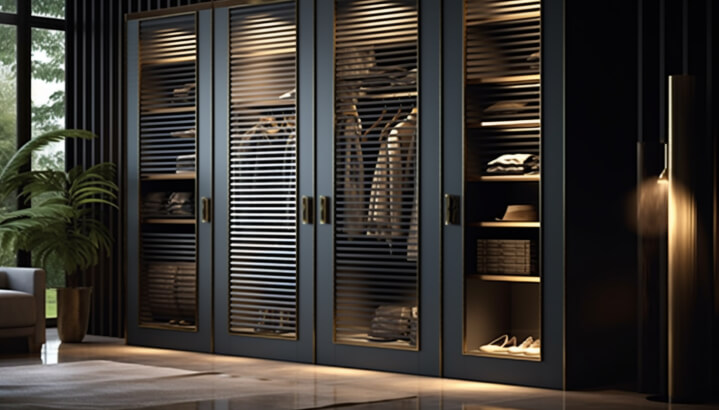 Closet with Tinted Glass