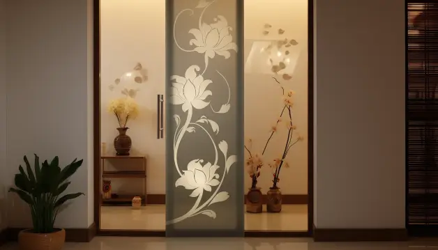 Custom-Printed Glass Door Design