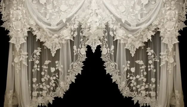 Design for Lace Overlay Curtains
