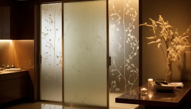 Frosted Glass Sliding Doors