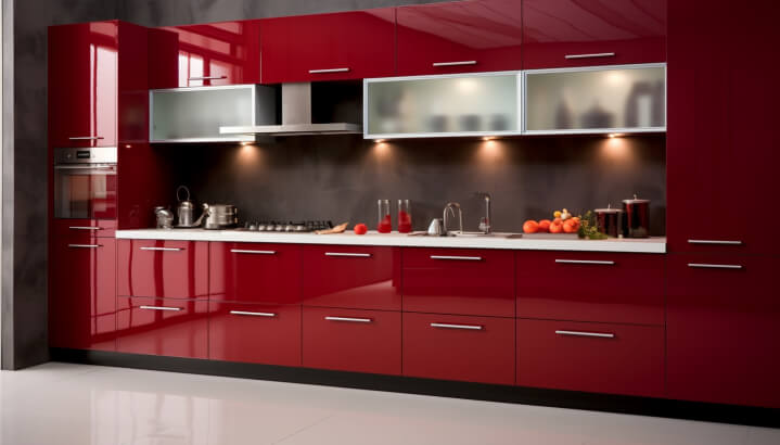 Modern cupboard designs with high gloss laminate