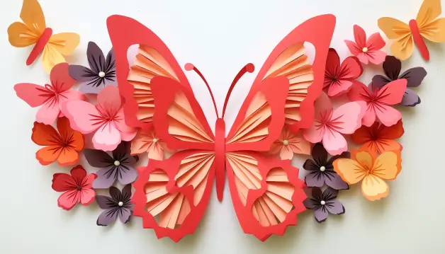 Paper Handmade Butterfly Wall