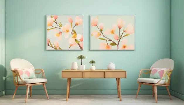 Pastel paintings with a variety of colours