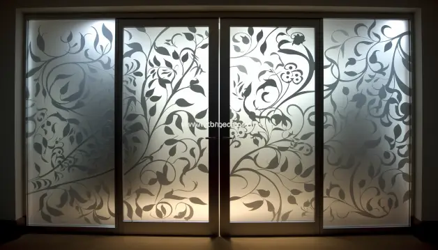 Patterned Glass Doors