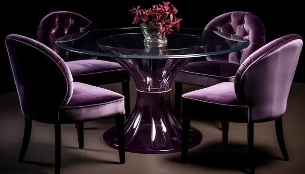 Stylish Velvet Chairs For A Glass Table