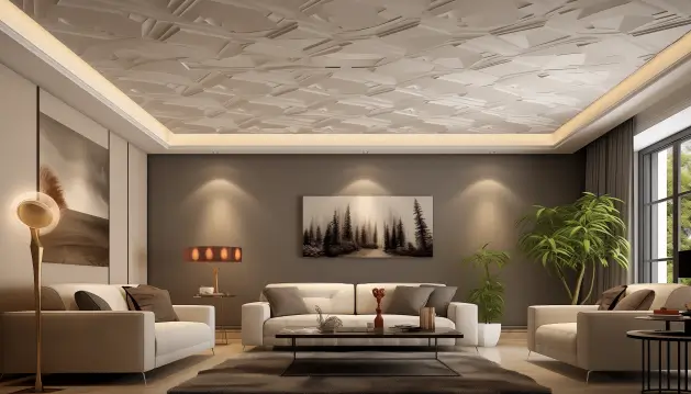 Textured False Ceiling Design