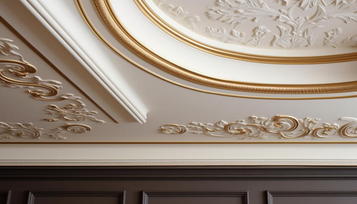 Two-tone ceiling corner design