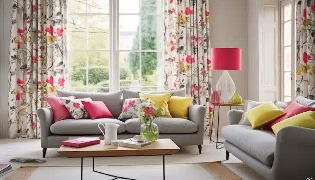 Use Patterned Curtains to make a Strong Impression